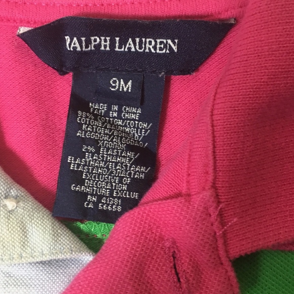 Ralph Lauren Kids Polo Style Pink and Green Dress - Picture 3 of 3